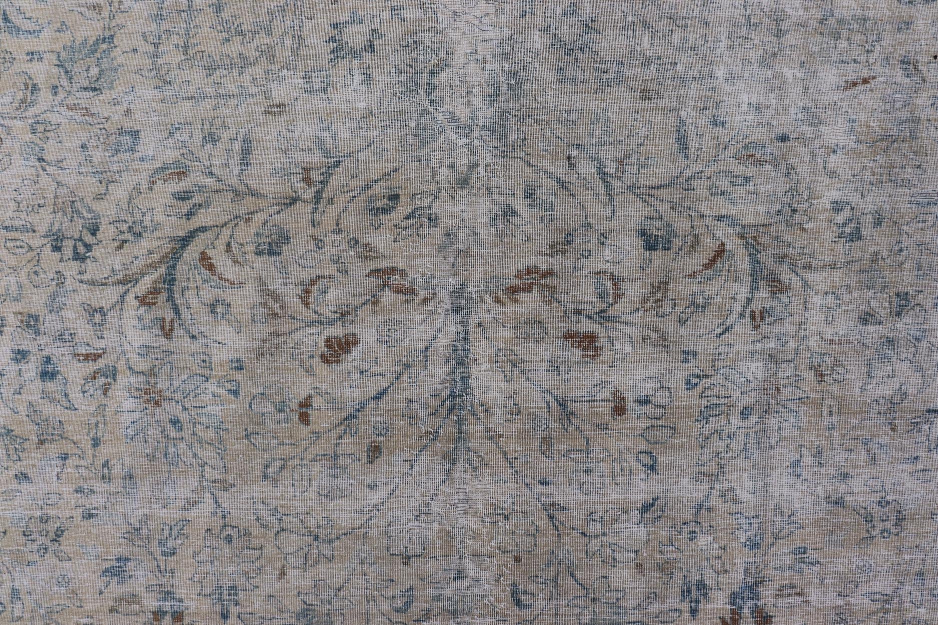 Antique Persian Tabriz Rug in Wool with All - Over Floral Design On Lt Tan Field Keivan Woven Arts. Rug KBE - NA - 190000, country of origin / type: Iran / Tabriz, circa 1910 Measures: 13'0 x 19'0 This antique Persian Tabriz rug features an all - ov... - Keivan Woven ArtsKBE - NA - 220072 - 14426
