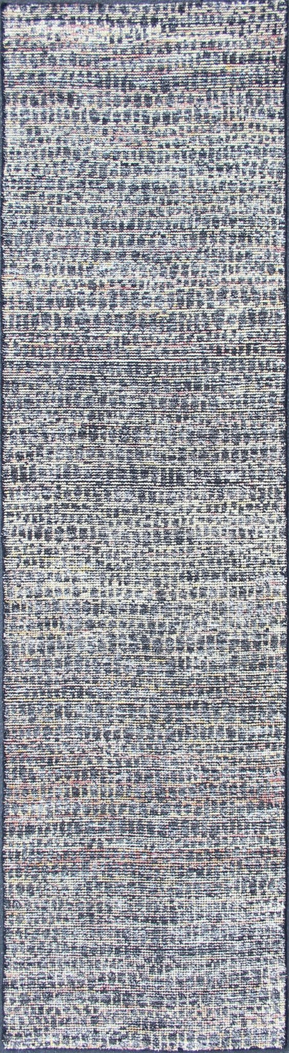 Modern Design Runner with All - over Checkerboard Design. Charcoal, yellow, Blue and white tones rug with modern free flowing design, rug AKHN - 1004 - POLLOC - 02, country of origin / type: India The subdued design of this piled Checkerboard Des... - Keivan Woven ArtsKHN - 1004 - POLLOC - 02 - 13888Rug