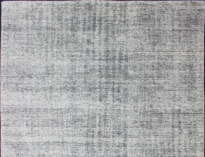 Indian Hand - Knotted Distressed Modern Abstract Black and White Area Rug Measures 9'2 x 11'10 Country of Origin: India; Type: Modern, Distressed Modern; Design: Minimal, Abstract, Modern; Keivan Woven Arts: rug KHN - 1018 - J1 - BLACK; ... - Keivan Woven ArtsKHN - 1018 - J1 - BLACK - 13498