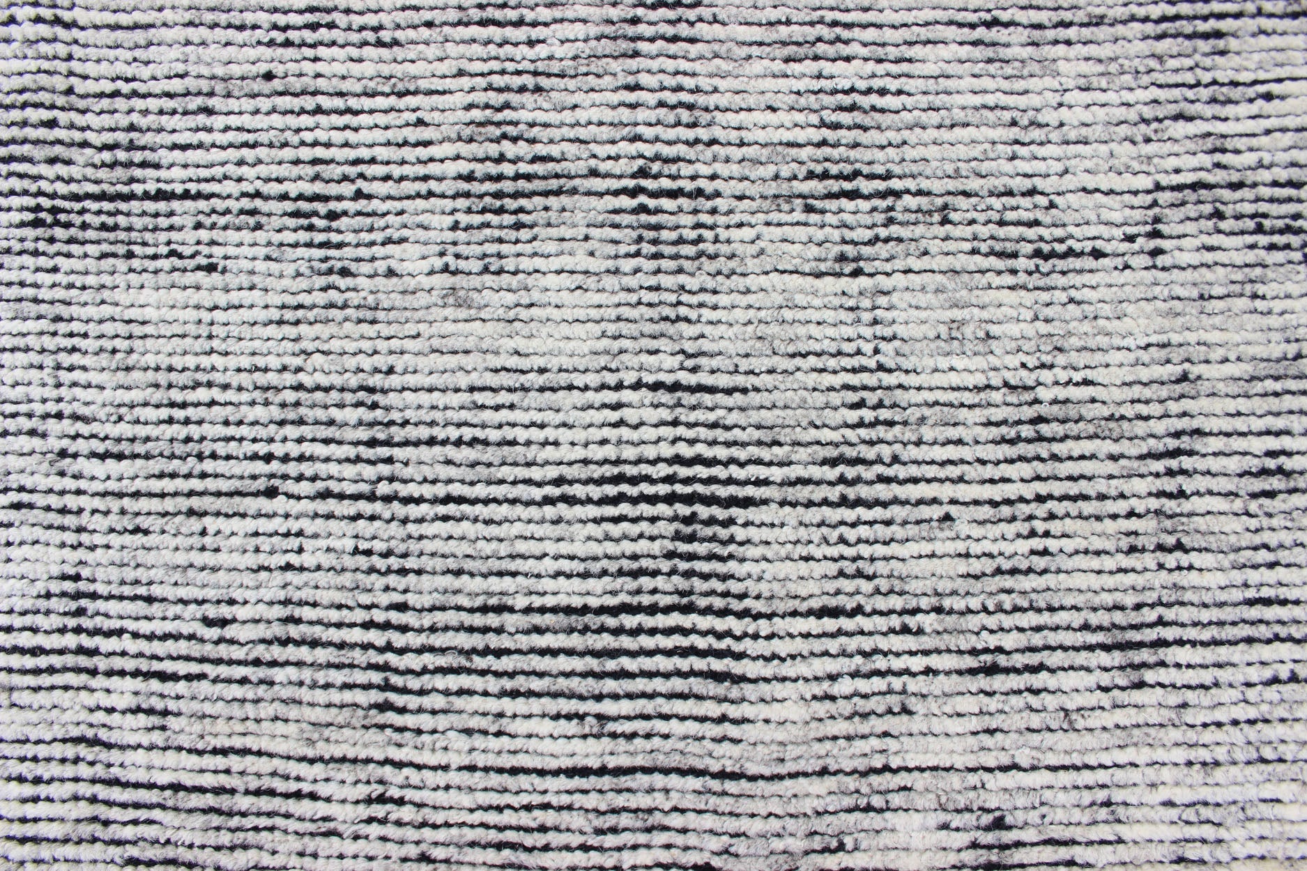 Indian Hand - Knotted Distressed Modern Abstract Black and White Area Rug Measures 9'2 x 11'10 Country of Origin: India; Type: Modern, Distressed Modern; Design: Minimal, Abstract, Modern; Keivan Woven Arts: rug KHN - 1018 - J1 - BLACK; ... - Keivan Woven ArtsKHN - 1018 - J1 - BLACK - 13498