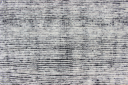 Indian Hand - Knotted Distressed Modern Abstract Black and White Area Rug Measures 9'2 x 11'10 Country of Origin: India; Type: Modern, Distressed Modern; Design: Minimal, Abstract, Modern; Keivan Woven Arts: rug KHN - 1018 - J1 - BLACK; ... - Keivan Woven ArtsKHN - 1018 - J1 - BLACK - 13498