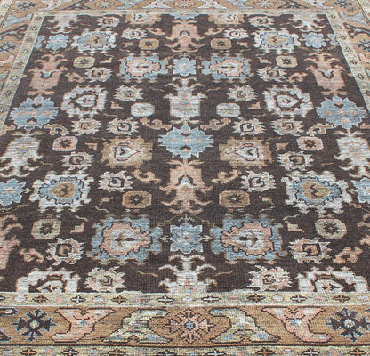 Modern Oushak Rug With Multi - Colored Pattern by Keivan Woven Arts Distressed multi colored design piled rug, Keivan Woven Arts rug KHN - 1019 - TR - 781, country of origin / type: India / Modern Piled Rug. A unique blend of historical and modern desig... - Keivan Woven ArtsKHN - 1019 - TR - 781 - 13504Rug