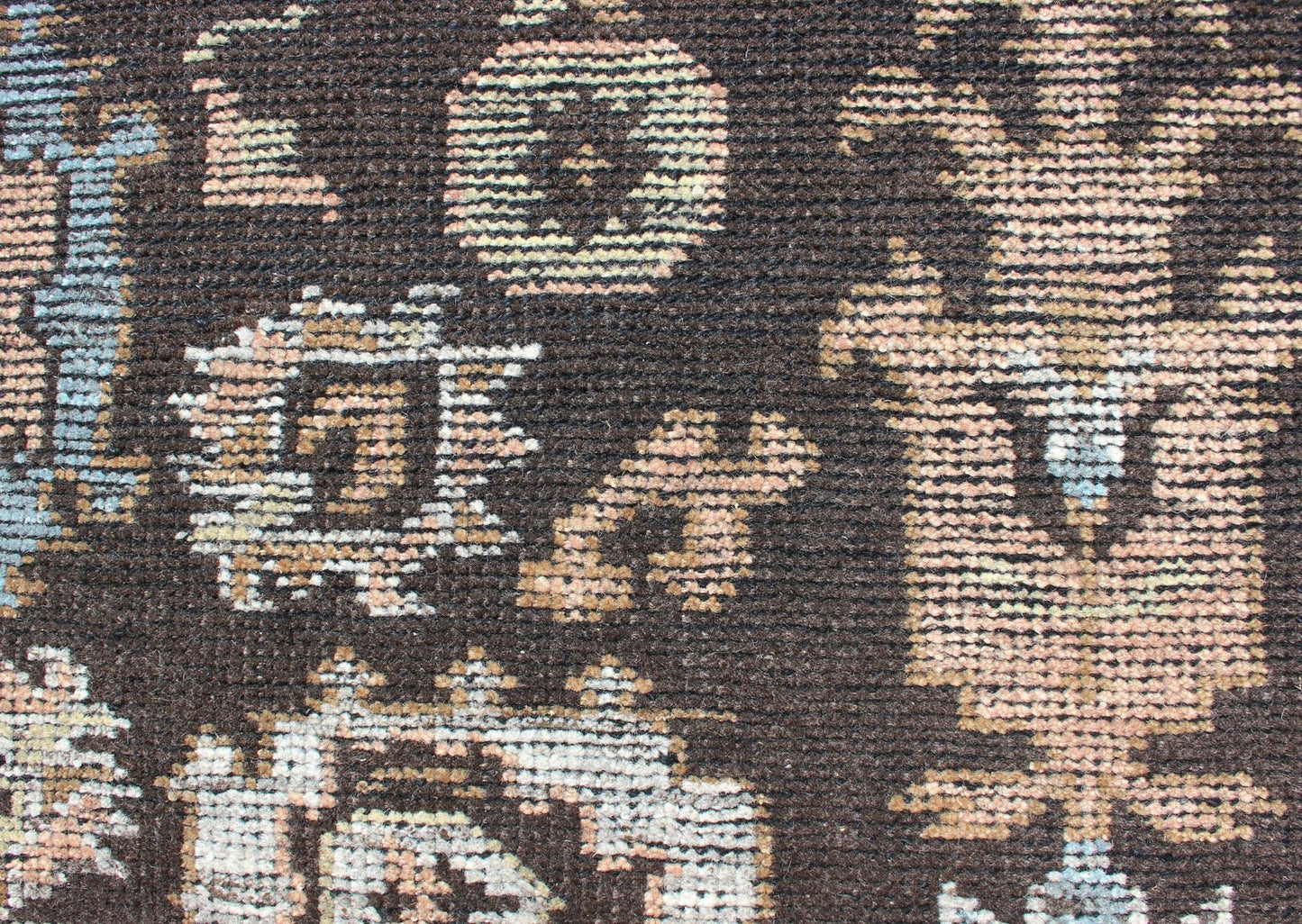 Modern Oushak Rug With Multi - Colored Pattern by Keivan Woven Arts Distressed multi colored design piled rug, Keivan Woven Arts rug KHN - 1019 - TR - 781, country of origin / type: India / Modern Piled Rug. A unique blend of historical and modern desig... - Keivan Woven ArtsKHN - 1019 - TR - 781 - 13504Rug