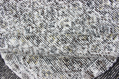 Creams, Ivory, Cream, and Charcoal Modern Distressed Rug. Shades of cream, light yellow, and charcoal modern Indian piled rug, rug KHN - 1022 - TR - 818, country of origin / type: India / Indian Modern Piled Rug. A unique blend of historical and m... - Keivan Woven ArtsKHN - 1022 - TR - 818 - 13518Rug