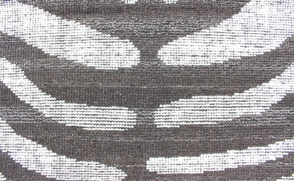 Measures:8'4 x 10'1 Black and White Zebra Design Distressed Modern Rug. Ivory, Black and charcoal modern zebra design distressed piled rug. Keivan Woven Arts / rug KHN - 1023 - TR - 1048, country of origin / type: India / Modern Piled Rug. A uniqu... - Keivan Woven ArtsKHN - 1023 - TR - 1048 - 13522Rug