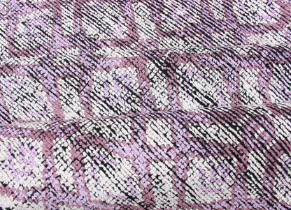 Silk Modern Distressed Rug in Light Purple, Gray and White. Multi Shades of white, cream, light purple, and gray with charcoal foundation showing in this unique modern distressed piled rug, rug KHN - 1024 - ARI - 13, country of origin / type: India / Ind... - Keivan Woven ArtsKHN - 1024 - ARI - 13 - 13528