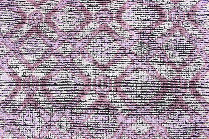Silk Modern Distressed Rug in Light Purple, Gray and White. Multi Shades of white, cream, light purple, and gray with charcoal foundation showing in this unique modern distressed piled rug, rug KHN - 1024 - ARI - 13, country of origin / type: India / Ind... - Keivan Woven ArtsKHN - 1024 - ARI - 13 - 13528