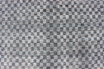 Modern Design Destressed Rug by Keivan Woven Arts. Minimalist and Modern Design Destressed Rug in Shades of Teal, White, Teal Blue, Teal green and charcoal along with white modern checkered designed piled rug, rug KHN - 1025 - TR - 453, country of origin... - Keivan Woven ArtsKHN - 1025 - TR - 453 - 13534
