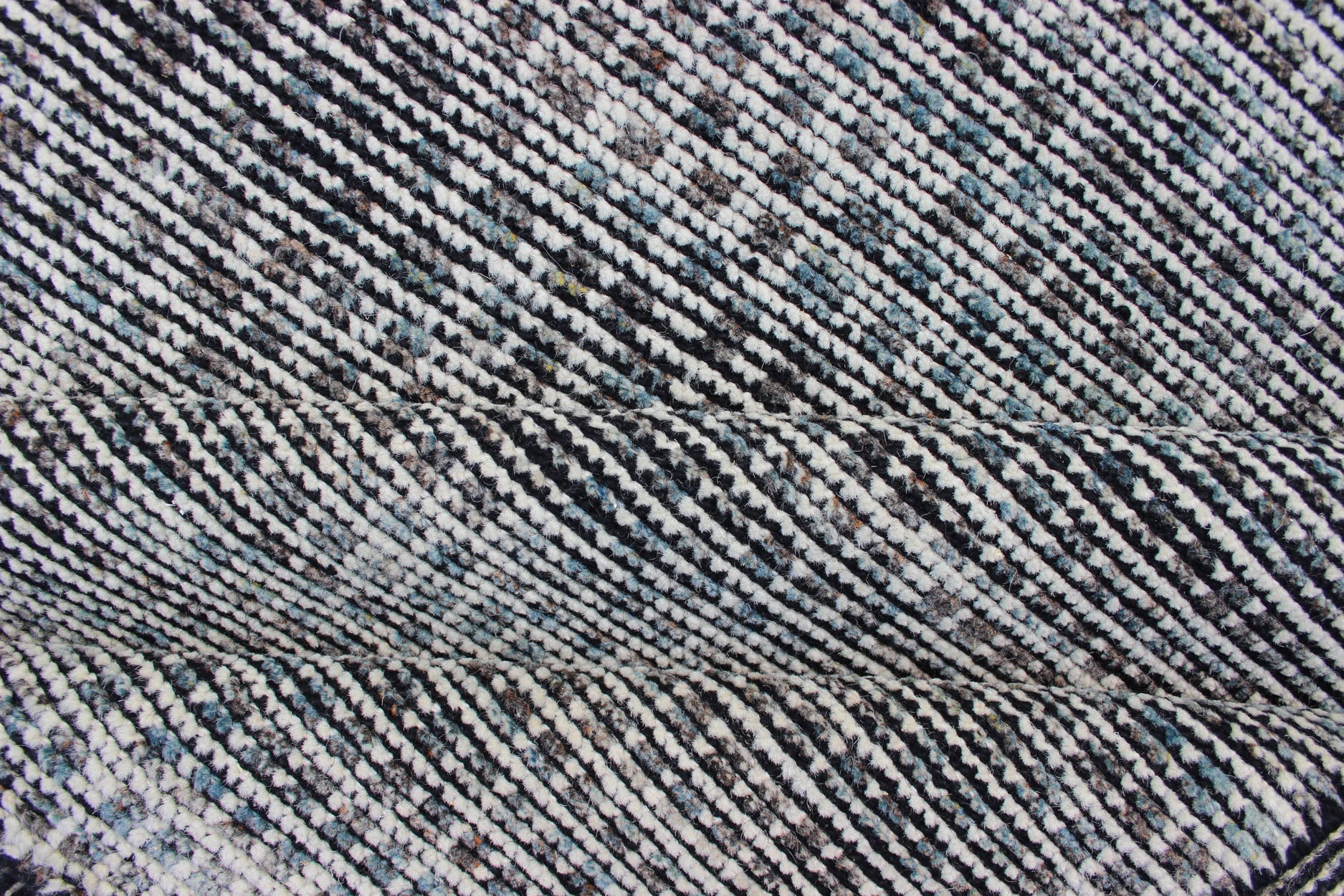 Checkered Modern Distressed Rug in Shades of Green, Charcoal and White . Shades of cream, light green, and charcoal modern distressed checkered designed piled rug, rug KHN - 1031 - TR - 577, country of origin / type: India / Indian Modern Piled Rug. ... - Keivan Woven ArtsKHN - 1031 - TR - 577 - 13544
