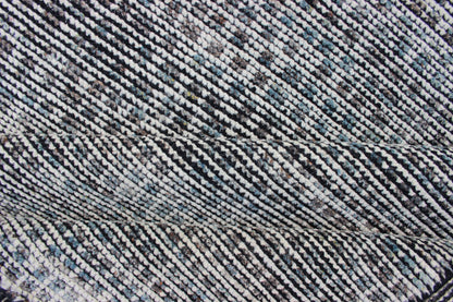 Checkered Modern Distressed Rug in Shades of Green, Charcoal and White . Shades of cream, light green, and charcoal modern distressed checkered designed piled rug, rug KHN - 1031 - TR - 577, country of origin / type: India / Indian Modern Piled Rug. ... - Keivan Woven ArtsKHN - 1031 - TR - 577 - 13544