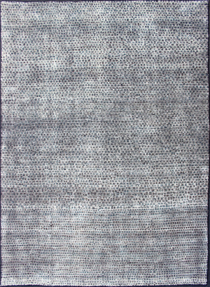 Checkered Modern Distressed Rug in Shades of Green, Charcoal and White . Shades of cream, light green, and charcoal modern distressed checkered designed piled rug, rug KHN - 1031 - TR - 577, country of origin / type: India / Indian Modern Piled Rug. ... - Keivan Woven ArtsKHN - 1031 - TR - 577 - 13544