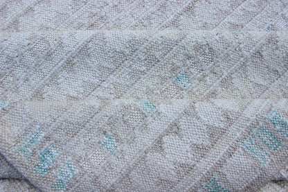 Modern Swedish Design Rug with All - Over Design in White, Taupe & Light Blue. Modern Scandinavian/Swedish Rug with minimalist geometric design in Pastel and neutral Colors. rug KHN - 1038, Modern Rug, Modern Scandinavian Rug This Scandinavian F... - Keivan Woven ArtsKHN - 1038 - SW - 11 - 13564