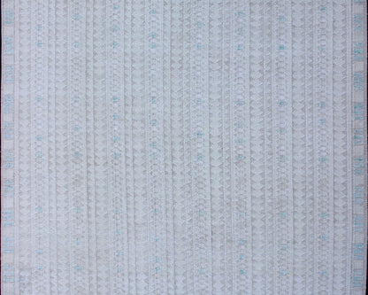 Modern Swedish Design Rug with All - Over Design in White, Taupe & Light Blue. Modern Scandinavian/Swedish Rug with minimalist geometric design in Pastel and neutral Colors. rug KHN - 1038, Modern Rug, Modern Scandinavian Rug This Scandinavian F... - Keivan Woven ArtsKHN - 1038 - SW - 11 - 13564Rug