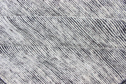 Square Modern Rug in Solid white color with distressed pile and Charcoal Weft. A perfect Square Modern Rug in minimalist Solid white color and distressed pile. rug /HN - 1043 - J2 - , country of origin / type: India / Modern Piled Rug. With a uni... - Keivan Woven ArtsKHN - 1043 - J2 - BLACK - 13396Rug