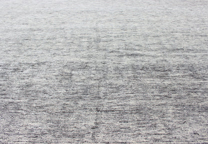 Square Modern Rug in Solid white color with distressed pile and Charcoal Weft. A perfect Square Modern Rug in minimalist Solid white color and distressed pile. rug /HN - 1043 - J2 - , country of origin / type: India / Modern Piled Rug. With a uni... - Keivan Woven ArtsKHN - 1043 - J2 - BLACK - 13396Rug