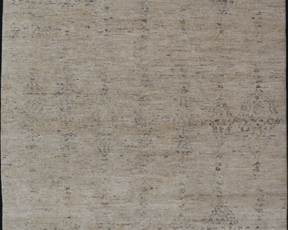 Large Modern Moroccan style Rug in All - Neutral Tones, Beige, Cream, and Gray. Country of Origin: India; Type: Modern, Minimal; Design: Moroccan, Diamond; Keivan Woven Arts: KHN - 34901 - TR - 1057 Measures 9'8 x 14'0 The field is a... - Keivan Woven ArtsKHN - 34901 - TR - 1057 - 21030Rug