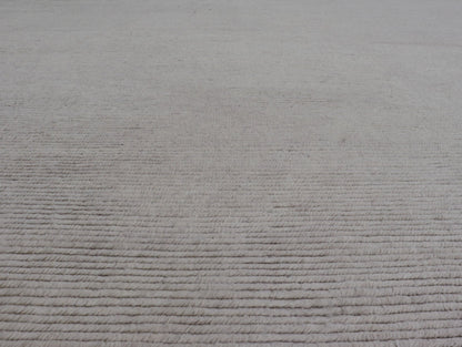 Large Square Modern Rug in Off White and Beige Large Square Modern Rug with Minimalist design in Off White and Beige. Country of Origin: India; Keivan Woven Arts/ Rug/ KHN - 34904 Type: Modern, Minimal; Design: Abstract, Minimalist Measure... - Keivan Woven ArtsKHN - 34904 - 21048Rug