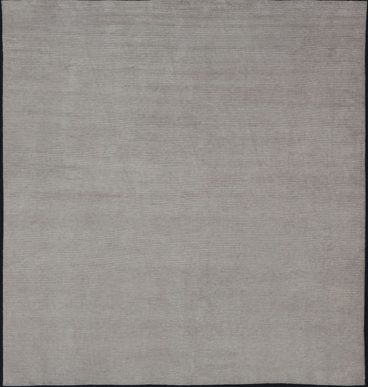 Large Square Modern Rug in Off White and Beige Large Square Modern Rug with Minimalist design in Off White and Beige. Country of Origin: India; Keivan Woven Arts/ Rug/ KHN - 34904 Type: Modern, Minimal; Design: Abstract, Minimalist Measure... - Keivan Woven ArtsKHN - 34904 - 21048Rug