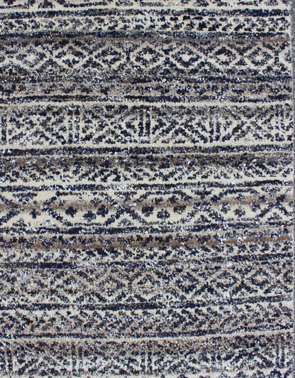 Shades of Midnight Blue, Royal Blue and Charcoal Modern Design Piled Rug Shades of Midnight Blue, Royal Blue and Charcoal Modern Design Piled Rug in striped design. Keivan Woven Arts / rug KHN - 416 , country of origin / type: India / Scandinavia... - Keivan Woven ArtsKHN - 416 - TR - D2 - 60 - 6454Rug