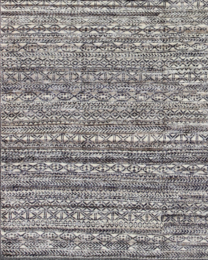 Shades of royal blue and charcoal modern Indian piled rug. Keivan Woven Arts / rug KHN - 417, country of origin / type: India / Scandinavian piled rug. This Modern Rug is inspired by the work of textile designers of the early to mid - 20th century. ... - Keivan Woven ArtsKHN - 417 - TR - D2 - 60 - 6460Rug