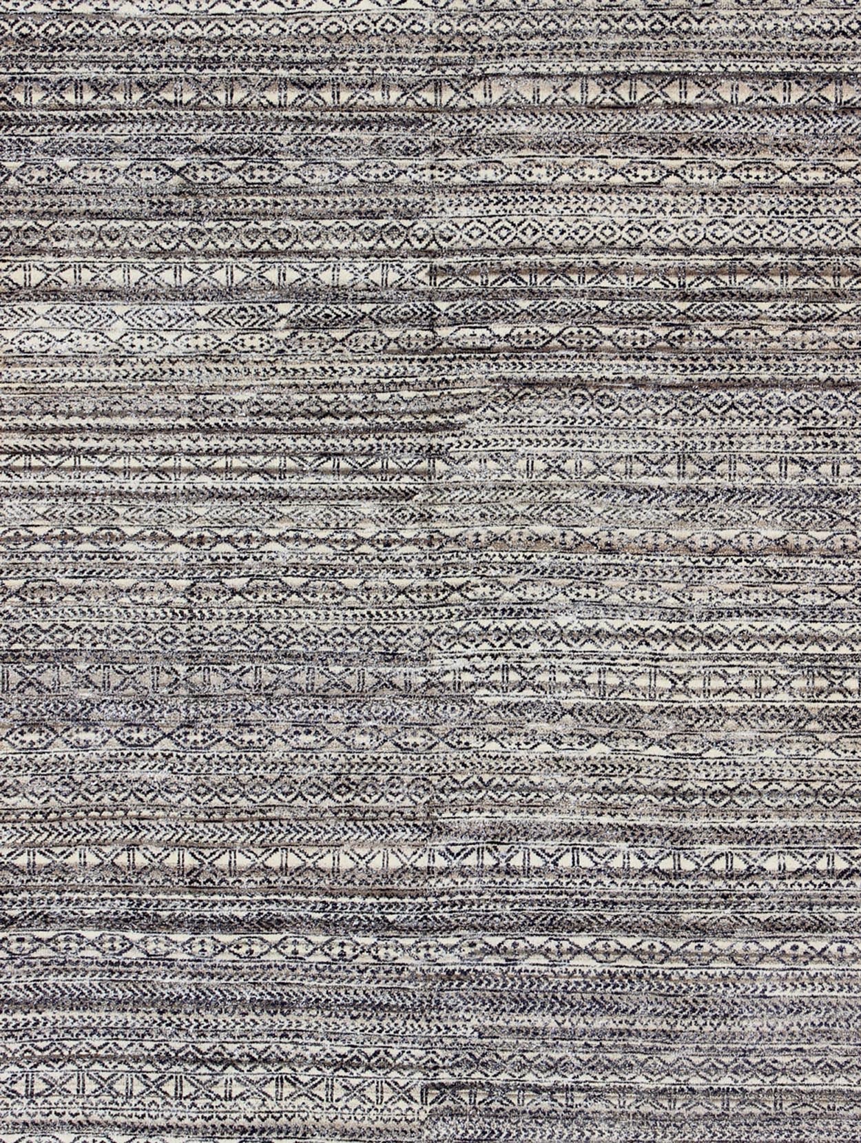 Shades of royal blue and charcoal modern Indian piled rug. Keivan Woven Arts / rug KHN - 417, country of origin / type: India / Scandinavian piled rug. This Modern Rug is inspired by the work of textile designers of the early to mid - 20th century. ... - Keivan Woven ArtsKHN - 417 - TR - D2 - 60 - 6460Rug