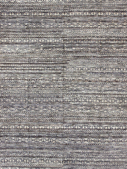 Shades of royal blue and charcoal modern Indian piled rug. Keivan Woven Arts / rug KHN - 417, country of origin / type: India / Scandinavian piled rug. This Modern Rug is inspired by the work of textile designers of the early to mid - 20th century. ... - Keivan Woven ArtsKHN - 417 - TR - D2 - 60 - 6460Rug