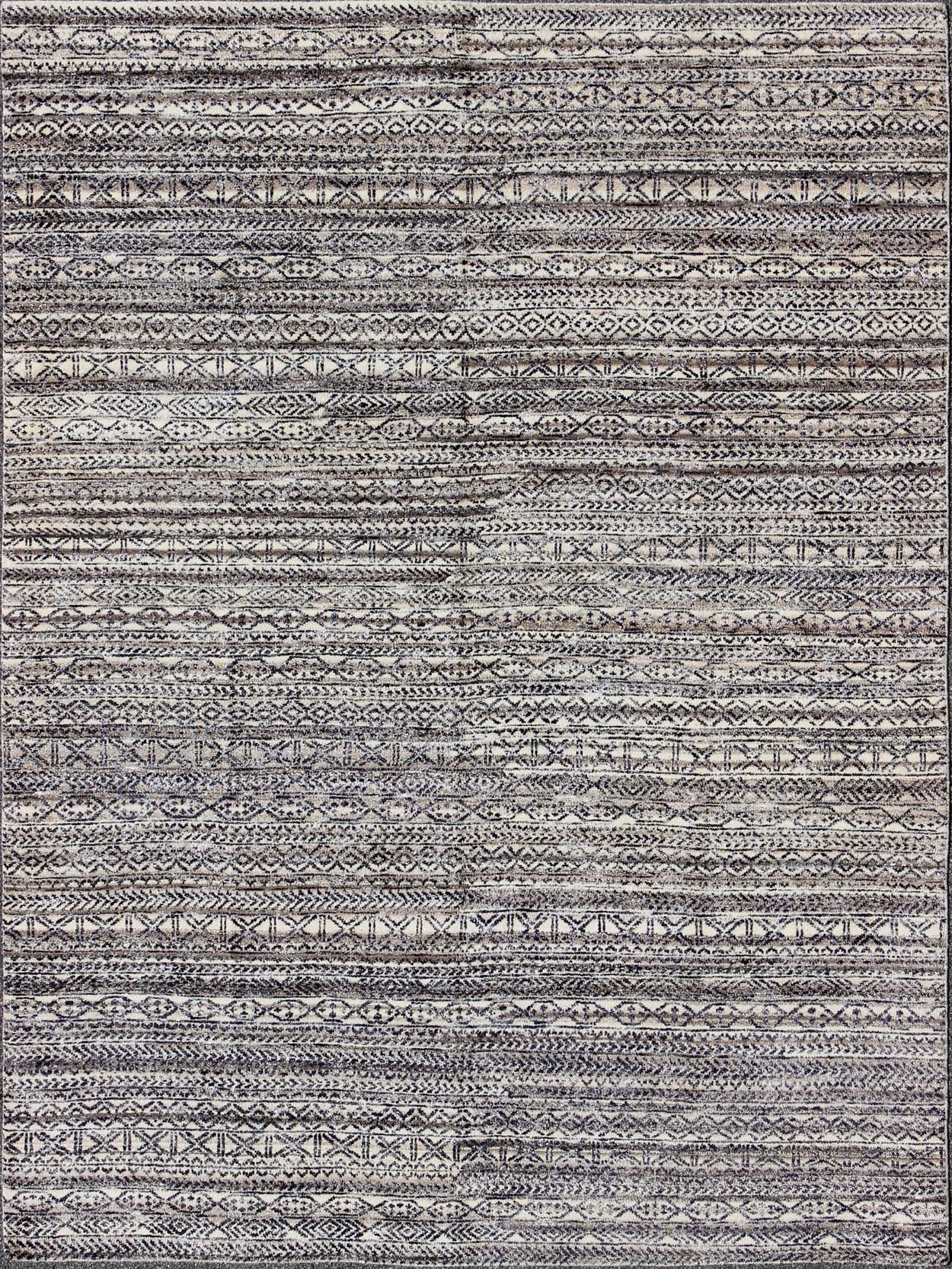 Shades of royal blue and charcoal modern Indian piled rug. Keivan Woven Arts / rug KHN - 417, country of origin / type: India / Scandinavian piled rug. This Modern Rug is inspired by the work of textile designers of the early to mid - 20th century. ... - Keivan Woven ArtsKHN - 417 - TR - D2 - 60 - 6460Rug