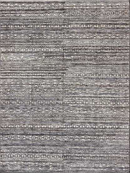 Shades of royal blue and charcoal modern Indian piled rug. Keivan Woven Arts / rug KHN - 417, country of origin / type: India / Scandinavian piled rug. This Modern Rug is inspired by the work of textile designers of the early to mid - 20th century. ... - Keivan Woven ArtsKHN - 417 - TR - D2 - 60 - 6460Rug
