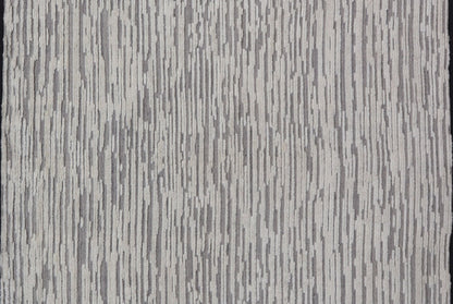 Measures 11'8 x 14' This Squared shape modern area rug was hand - knotted. Common with modern rugs, this piece features hi low and no defined border in neutral colors such as off white, cream, gray taupe. The field is a wood grain - like pattern, ut... - Keivan Woven ArtsKHN - 43558 - TR - 857 - 20866Rug