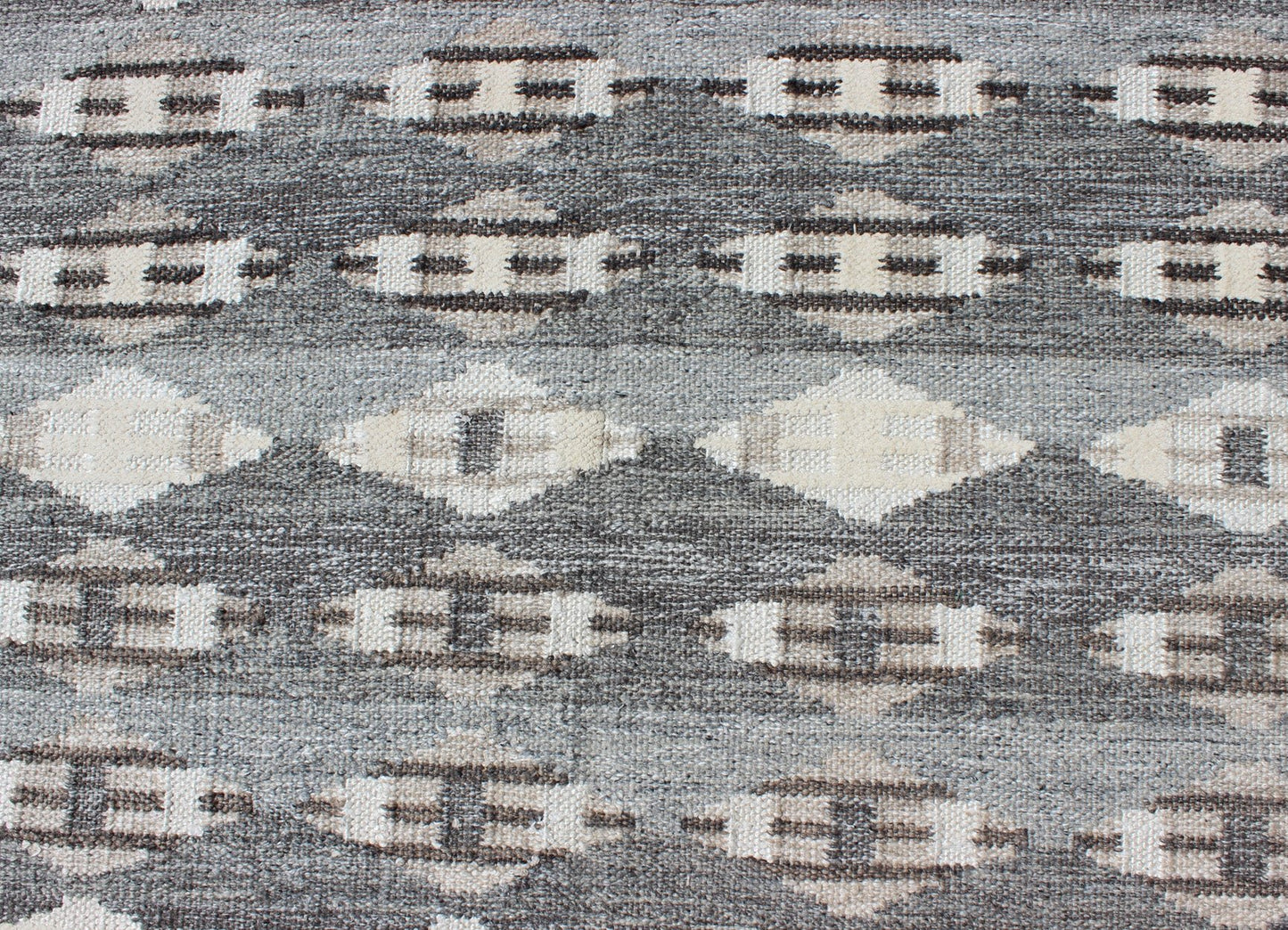 Large Modern Scandinavian/Swedish with Geometric Design Rug in Gray & Brown. Large Modern Scandinavian flat weave with Geometric Design Rug in Gray & Brown. Keivan Woven Arts / Rug/KHN - 502 - SW - 09, This Scandinavian flat - weave rug is inspired by ... - Keivan Woven ArtsKHN - 502 - SW - 09 - 10197Rug