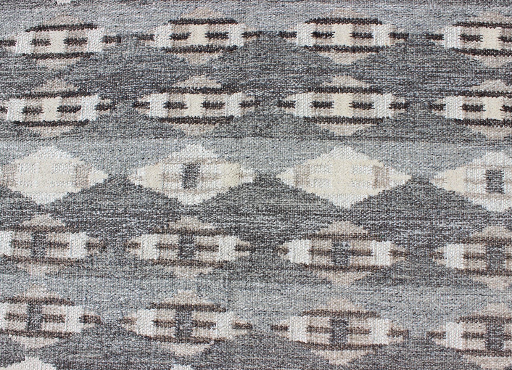 Large Modern Scandinavian/Swedish with Geometric Design Rug in Gray & Brown. Large Modern Scandinavian flat weave with Geometric Design Rug in Gray & Brown. Keivan Woven Arts / Rug/KHN - 502 - SW - 09, This Scandinavian flat - weave rug is inspired by ... - Keivan Woven ArtsKHN - 502 - SW - 09 - 10197Rug