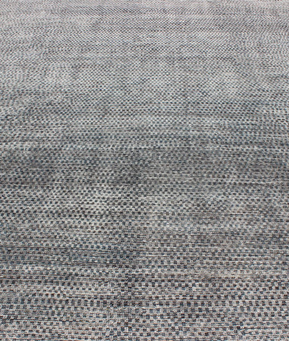 Modern Design Distressed Rug in Shades of Gray, Charcoal & White With Checkered. Keivan Woven Arts - Shades of gray and charcoal modern Indian flat - weave rug, rug khn - 506 - tr - 577, country of origin / type: India / Scandinavian flat - weave. This... - Keivan Woven ArtsKHN - 506 - TR - 577 - 10203Rug