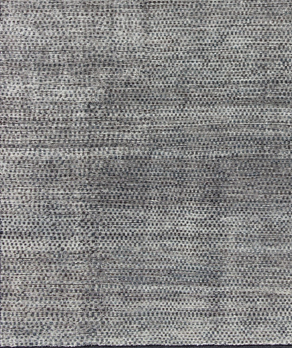 Modern Design Distressed Rug in Shades of Gray, Charcoal & White With Checkered. Keivan Woven Arts - Shades of gray and charcoal modern Indian flat - weave rug, rug khn - 506 - tr - 577, country of origin / type: India / Scandinavian flat - weave. This... - Keivan Woven ArtsKHN - 506 - TR - 577 - 10203Rug