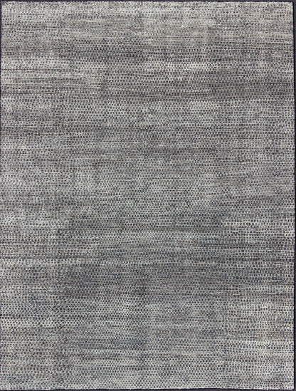 Modern Design Distressed Rug in Shades of Gray, Charcoal & White With Checkered. Keivan Woven Arts - Shades of gray and charcoal modern Indian flat - weave rug, rug khn - 506 - tr - 577, country of origin / type: India / Scandinavian flat - weave. This... - Keivan Woven ArtsKHN - 506 - TR - 577 - 10203Rug