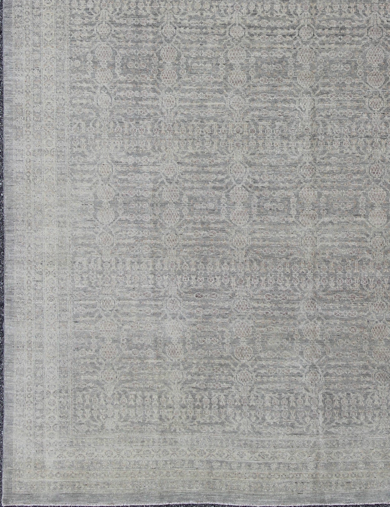 Transitional Finely Woven Khotan Pomegranate Design in Gray/Green, Brown, Taupe. Keivan Woven Arts / rug KOL - 69237 country of origin / type: Afghanistan / Khotan. Measures: 8'11 x 12'2 This transitional Khotan features all - over pomegranate desi... - Keivan Woven ArtsKOL - 69237 - 9108Rug