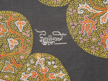 L11 - 0403 Large European Paisley Shawl with Highly Decorative Flora and Paisley Motifs This finely - woven antique Indian Paisley features an elaborate design of all - over decorative paisley motifs. Surrounding the central figure are branching flora... - Keivan Woven ArtsL11 - 0403 - 2545Rug