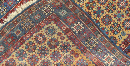 Rare Antique Caucasian Shirvan Rug in Yellow Background and Blue Border Keivan Woven Arts - Antique Caucasian Shirvan Rug in Yellow Background Rug #L11 - 0603, Antique Caucasian, Antique Shirvan, An important late 19th Century Shirvan rug... - Keivan Woven ArtsL11 - 0603 - 2593Rug