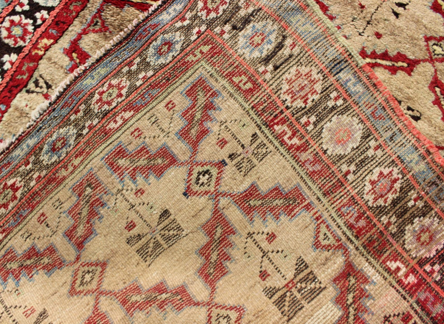 Antique 1930's Turkish Oushak Rug with All - Over Lattice & Geometric Design. 1930's antique Turkish Oushak rug with all - over lattice design and Geometric border. Antique 1930's Turkish Oushak Rug with All - Over design. Lattice & Geome... - Keivan Woven ArtsL11 - 0912 - 3202Rug