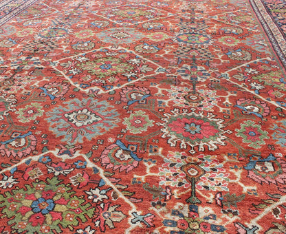 Antique Persian Sultanabad - Mahal Rug in Jewel Tones & All - Over Geometric Design. Antique Persian Sultanabad - Mahal Rug, Keivan Woven Arts / rug L11 - 1207, country of origin / type: Persian / Sultanabad, circa Early - 20th Century. Measures: ... - Keivan Woven ArtsL11 - 1207 - 2979Rug