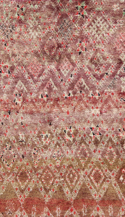 Multi Colored Vintage Large Moroccan Rug With All - Over Diamond Pattern. Green, lavender, brown, red, blue Background Vintage Moroccan Rug with All - Over Diamond Pattern, rug lcb - 136641, country of origin / type: Morocco / Tribal, circa mid - 20th c... - Keivan Woven ArtsLCB - 18 - 278 - 9611Rug