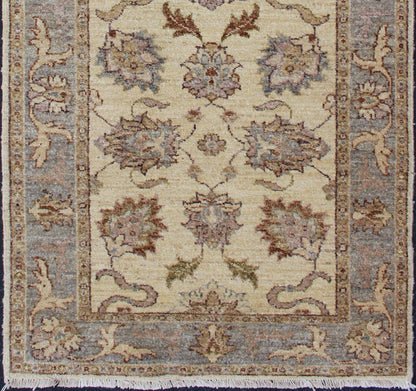 Modern Afghan Floral Pattern in Earth Tones with Browns and Cream Cream and brown earth tone Afghan floral rug, Keivan Woven Arts / LH - A61965 country of origin / type: Afghan / circa 1980. This handwoven rug is from Afghanistan and woven... - Keivan Woven ArtsLH - A61965 - 2221Rug