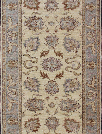 Modern Afghan Floral Pattern in Earth Tones with Browns and Cream Cream and brown earth tone Afghan floral rug, Keivan Woven Arts / LH - A61965 country of origin / type: Afghan / circa 1980. This handwoven rug is from Afghanistan and woven... - Keivan Woven ArtsLH - A61965 - 2221Rug
