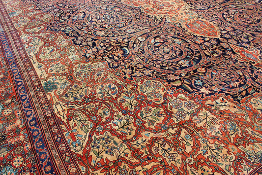 Palace - Sized Extremely Finely Woven Antique Sarouk - Farahan Persian Rug. Palace - Sized Extremely Finely Woven Antique Sarouk - Farahan Persian Rug . Rug M14 - 0303, Measures: 17'3 x 30'8. Mansion Sized antique Persian Sarouk - Farahan ca... - Keivan Woven ArtsM14 - 0303 - 5397Rug