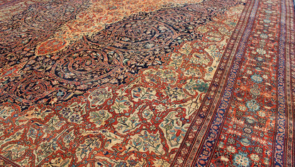 Palace - Sized Extremely Finely Woven Antique Sarouk - Farahan Persian Rug. Palace - Sized Extremely Finely Woven Antique Sarouk - Farahan Persian Rug . Rug M14 - 0303, Measures: 17'3 x 30'8. Mansion Sized antique Persian Sarouk - Farahan ca... - Keivan Woven ArtsM14 - 0303 - 5397Rug