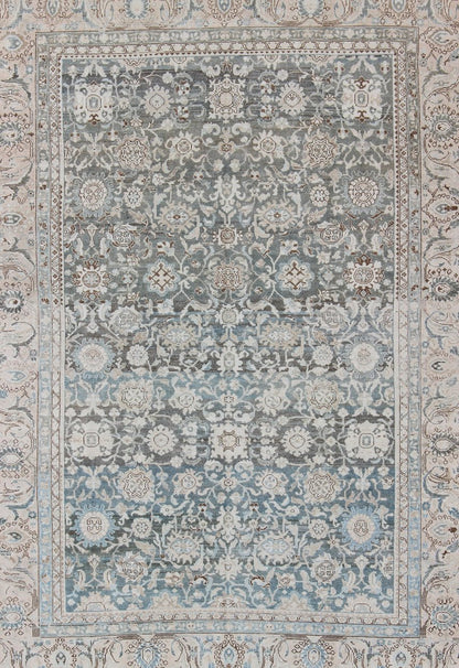 Neutral - Toned Antique Persian Malayer with All - Over Stylized Geometric Design Antique Persian Rug in Neutral Tones with Geometric Floral Motifs, rug MEV - 1908 - 6, country of origin / type: Iran / Malayer, circa 1920. This Malayer carpet fro... - Keivan Woven ArtsMEV - 1908 - 6 - 11609Rug