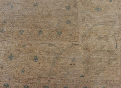 Minimalist antique Afghan Tabriz rug with all - over field of tan, taupe, brown and blues, rug MF - 2, country of origin / type: Afghan / Tabriz, circa 1970. Keivan Woven Arts Measures: 12'6 x 15'9 This wonderful washed Afghanistan ... - Keivan Woven ArtsMF - 2 - 6572Rug