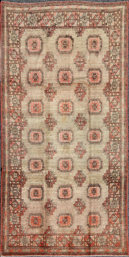 Early 20th Century Antique Khotan Rug with All - Over Geometric Blossom Design, rug mp - 1301 - 214, country of origin / type: East Turkestan / Khotan, circa 1920 This attractive antique Khotan rug (circa 1920) is a spectacular testament to the comple... - Keivan Woven ArtsMP - 1301 - 214 - 3980Rug