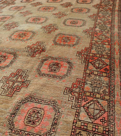 Early 20th Century Antique Khotan Rug with All - Over Geometric Blossom Design, rug mp - 1301 - 214, country of origin / type: East Turkestan / Khotan, circa 1920 This attractive antique Khotan rug (circa 1920) is a spectacular testament to the comple... - Keivan Woven ArtsMP - 1301 - 214 - 3980Rug