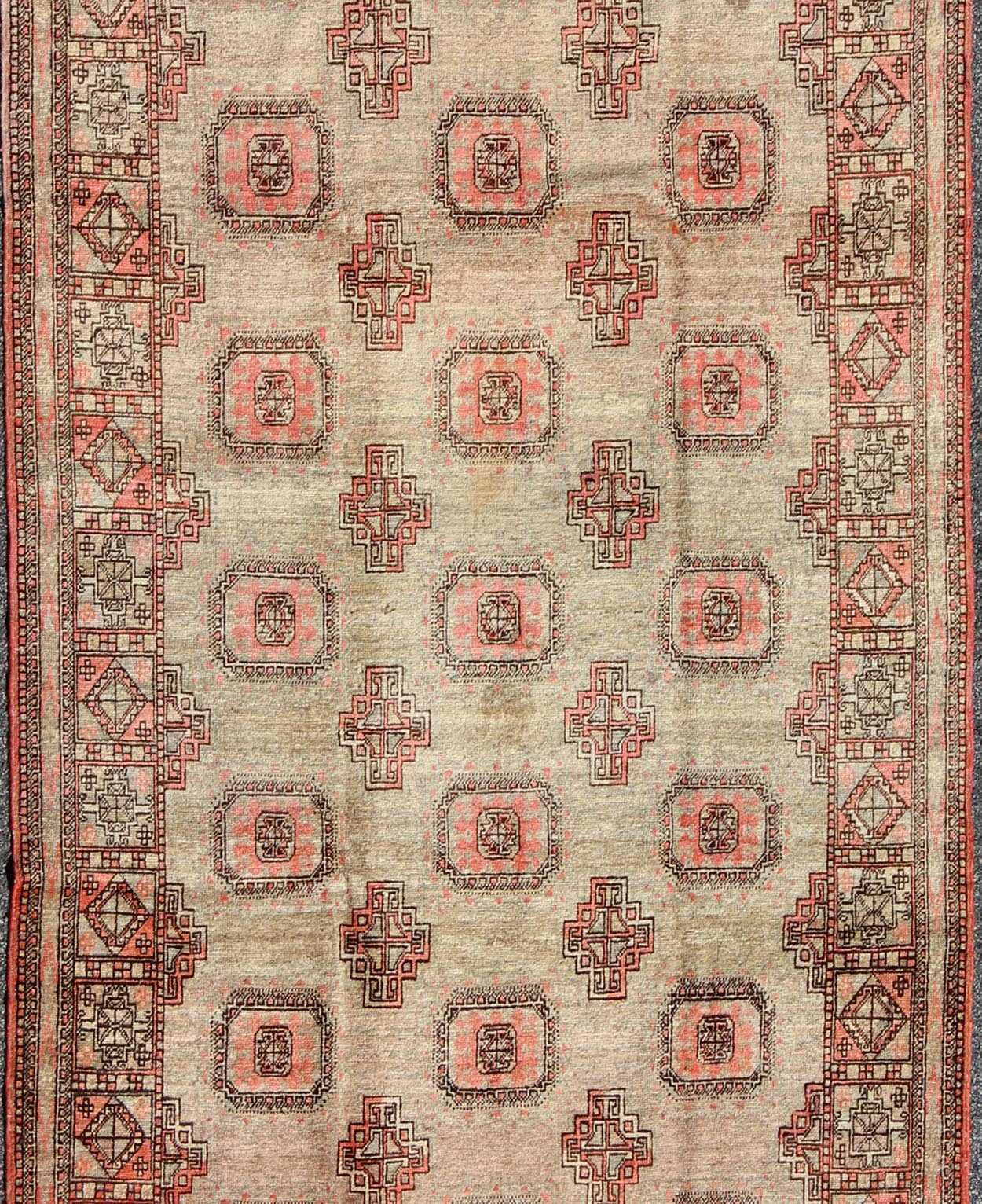 Early 20th Century Antique Khotan Rug with All - Over Geometric Blossom Design, rug mp - 1301 - 214, country of origin / type: East Turkestan / Khotan, circa 1920 This attractive antique Khotan rug (circa 1920) is a spectacular testament to the comple... - Keivan Woven ArtsMP - 1301 - 214 - 3980Rug