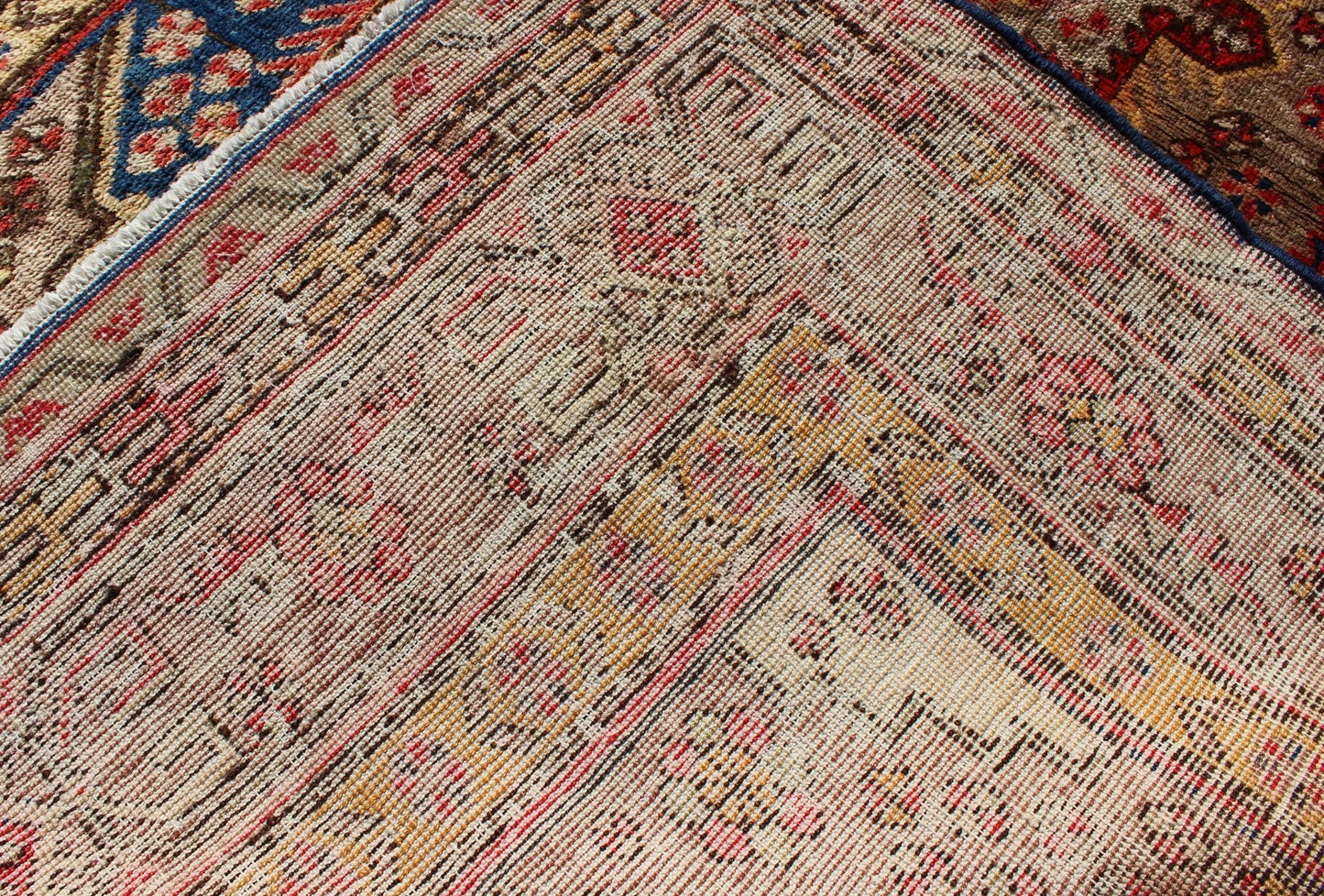 Colorful Antique Khotan Rug With Multi Layered Medallion Taupe background antique Khotan rug with repeating layered medallion pattern. Keivan Woven Arts / rug MP - 1301 - 434, country of origin / type: East Turkestan / Khotan, circa 1920 This e... - Keivan Woven ArtsMP - 1301 - 434 - 3974Rug
